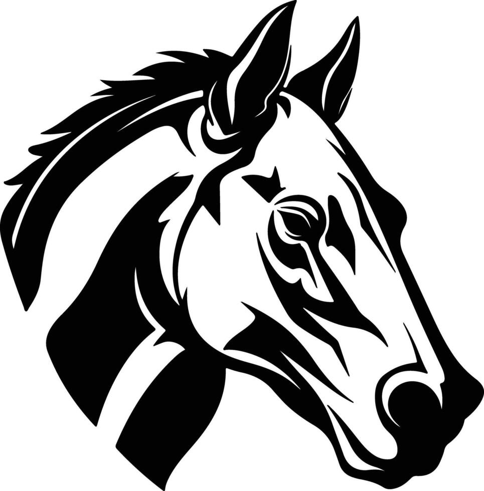 graceful Black silhouette of Hyracotherium head vector