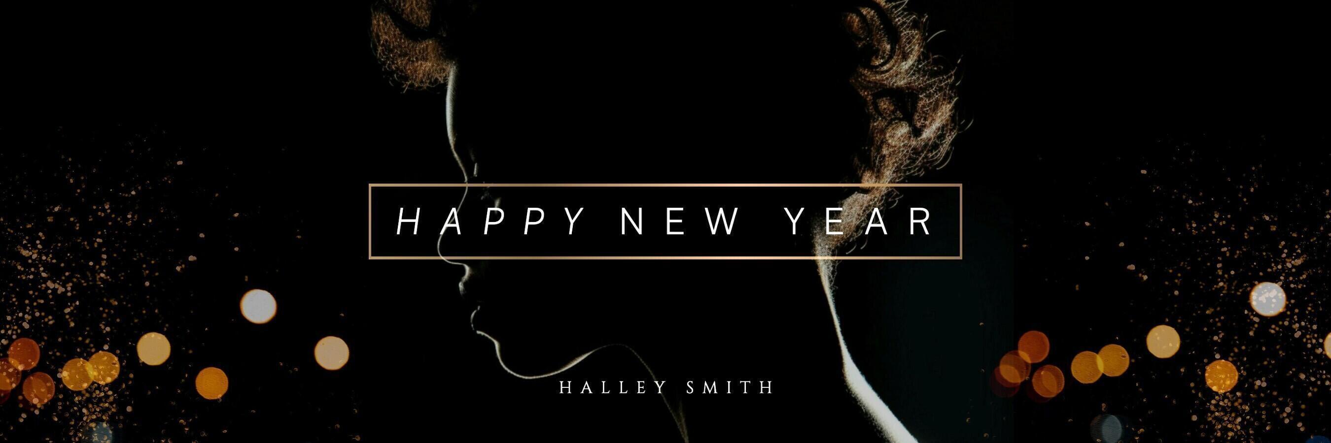 Black Influencer New Year Theme Twitter Header template