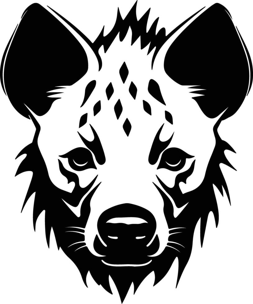 enchanting Black silhouette of hyena head vector