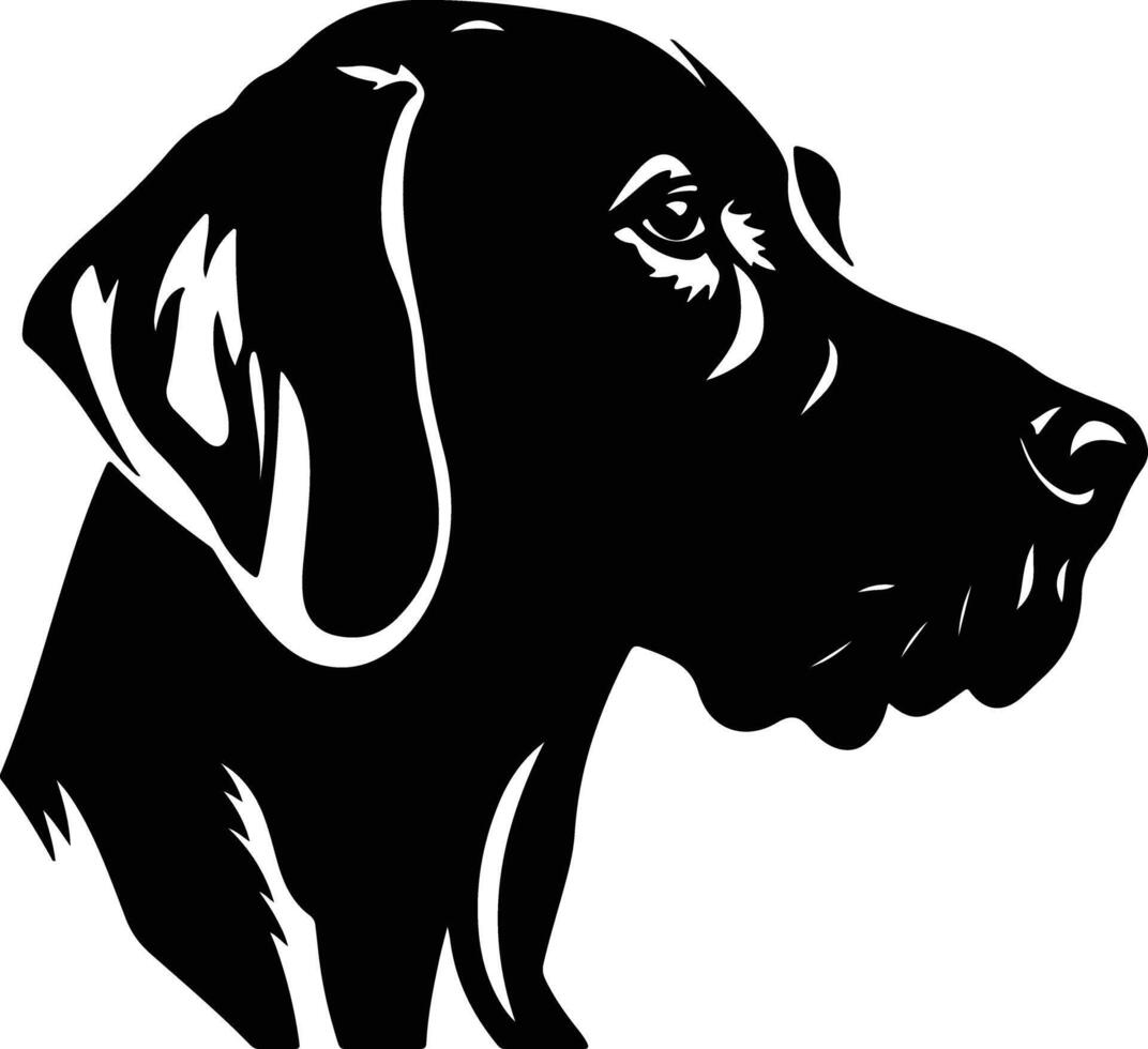 graceful Black silhouette of hound head vector