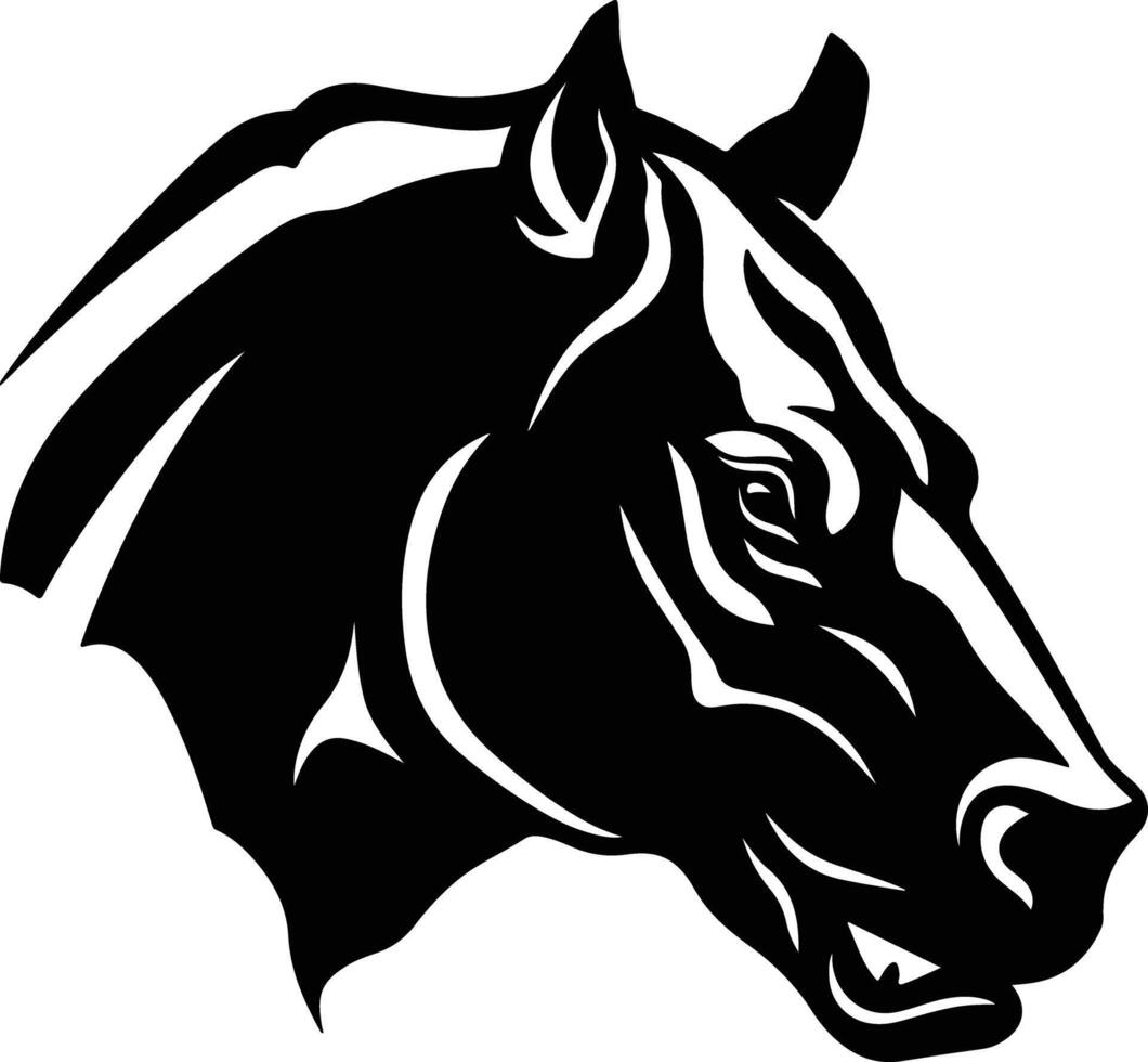 radiant Black silhouette of Hyracotherium head vector