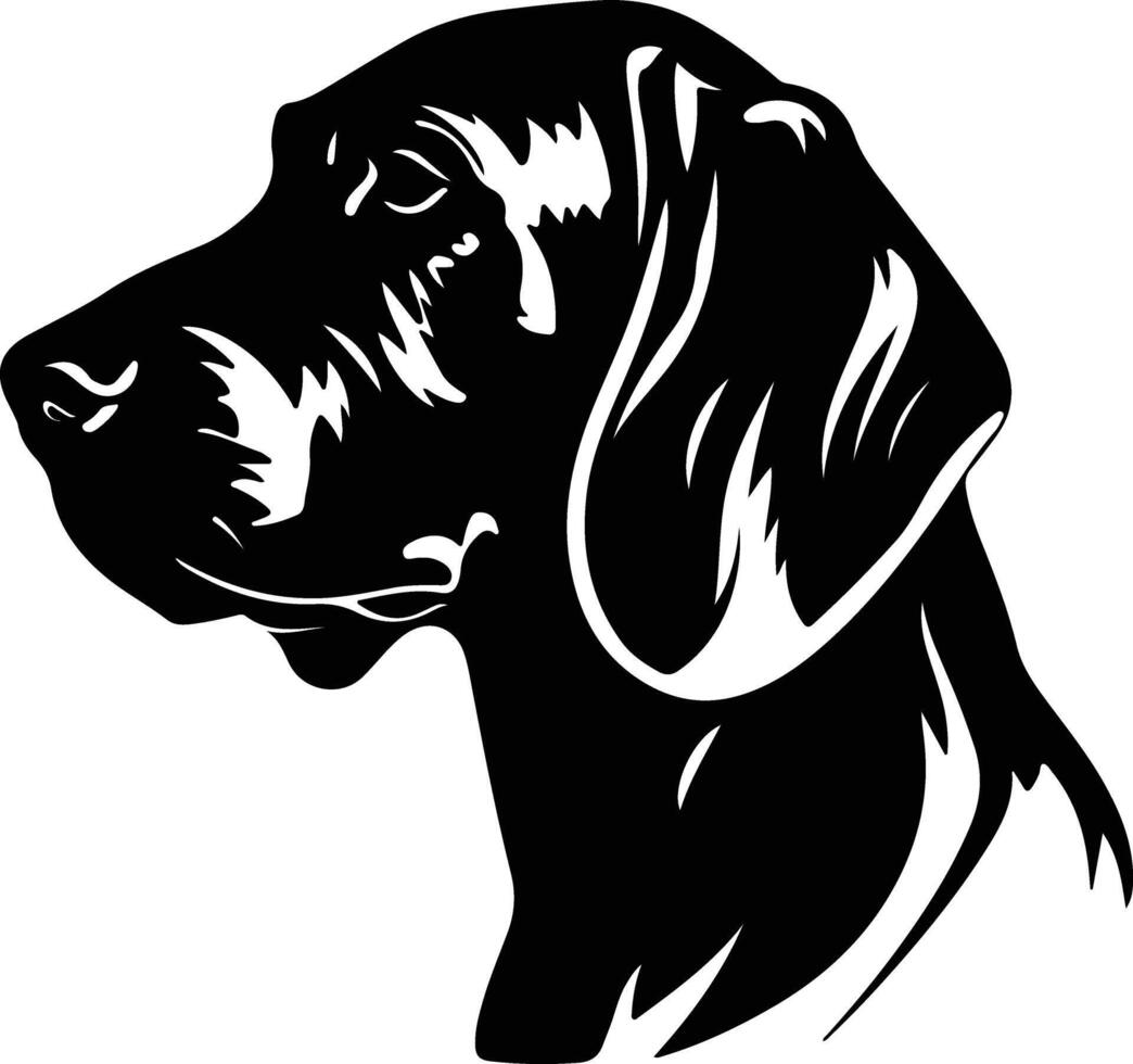 enchanting Black silhouette of hound head vector