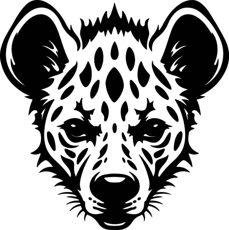 heavenly Black silhouette of hyena head vector