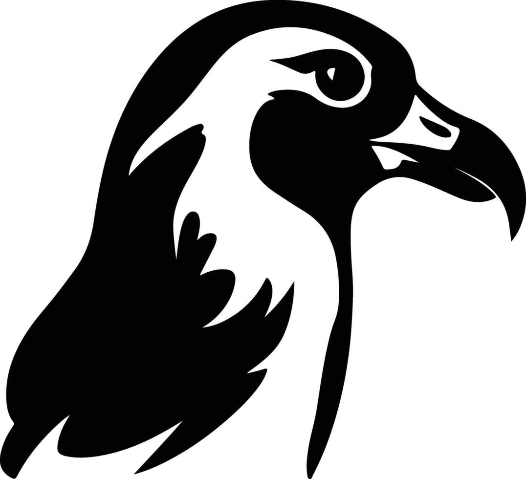precious Black silhouette of petrel head vector