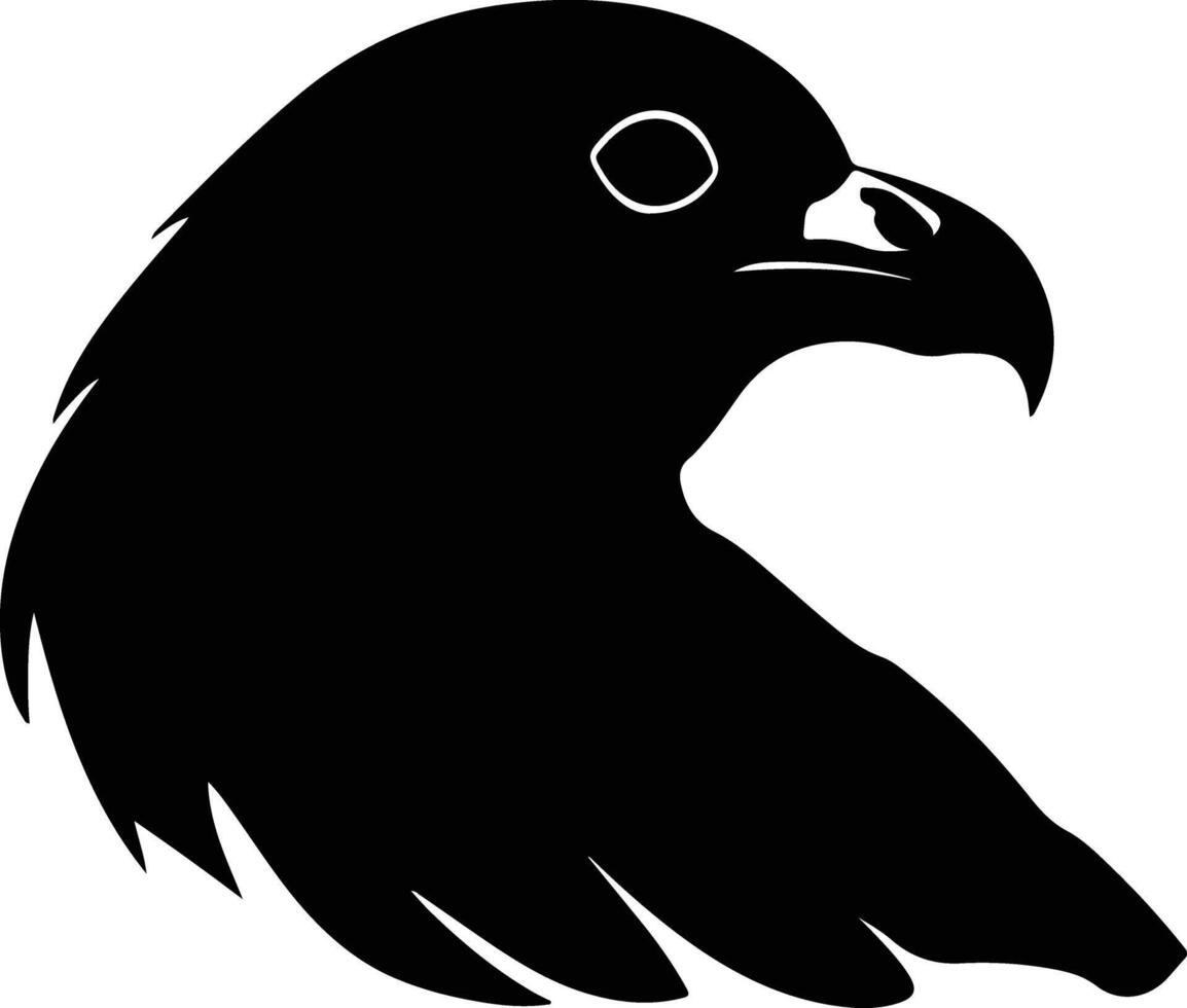 charming Black silhouette of petrel head vector
