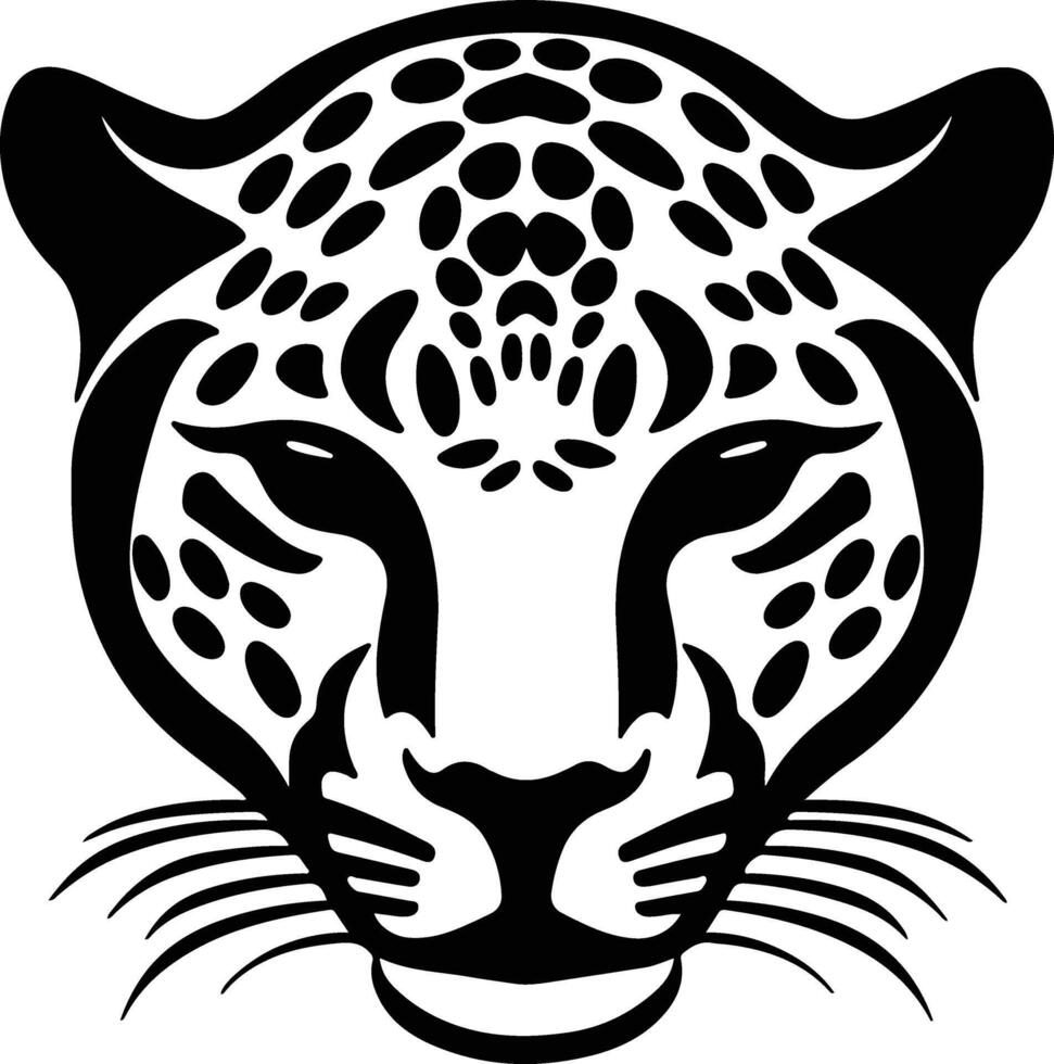 lovely Black silhouette of jaguar head vector