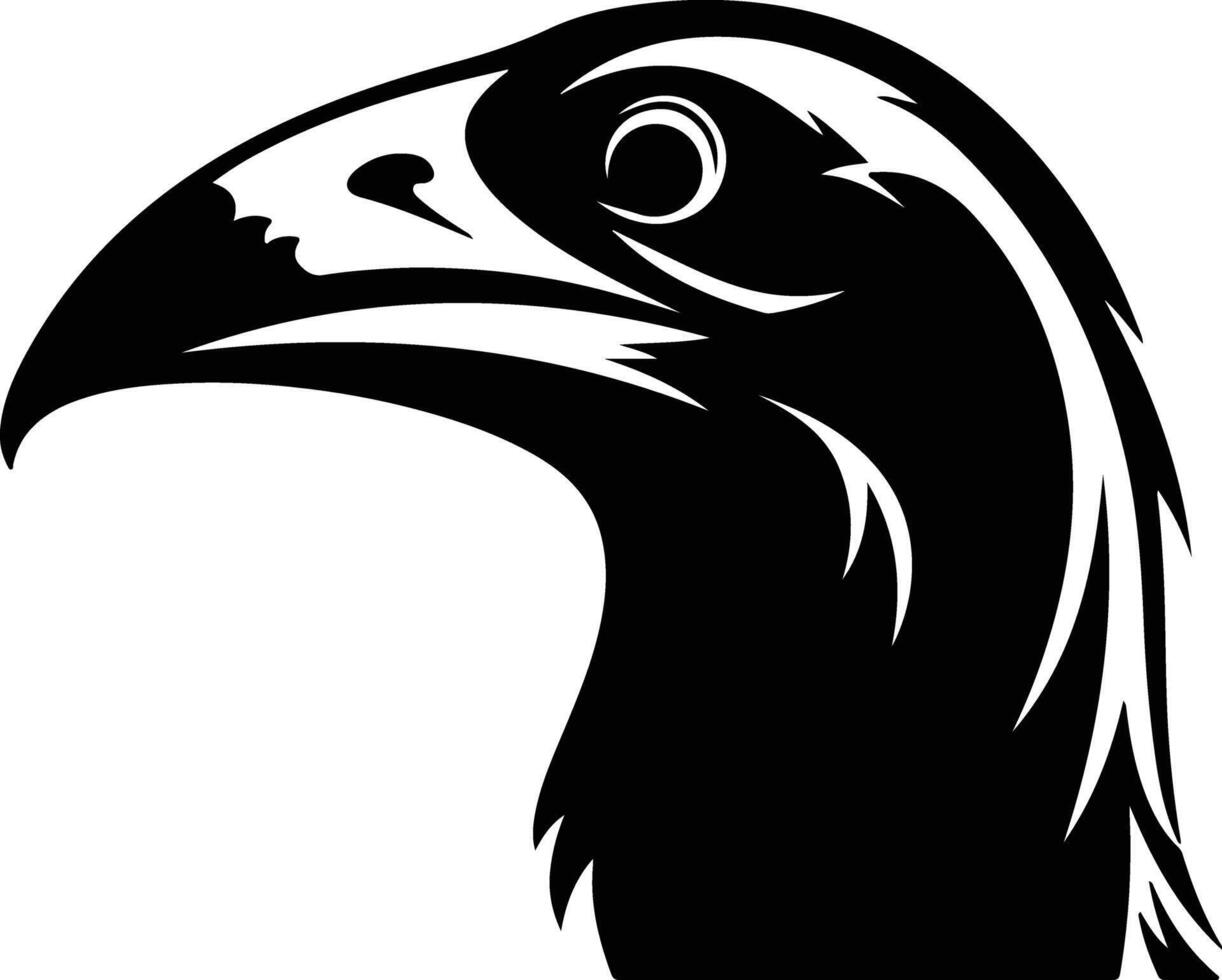 enchanting Black silhouette of Ichthyornis head vector