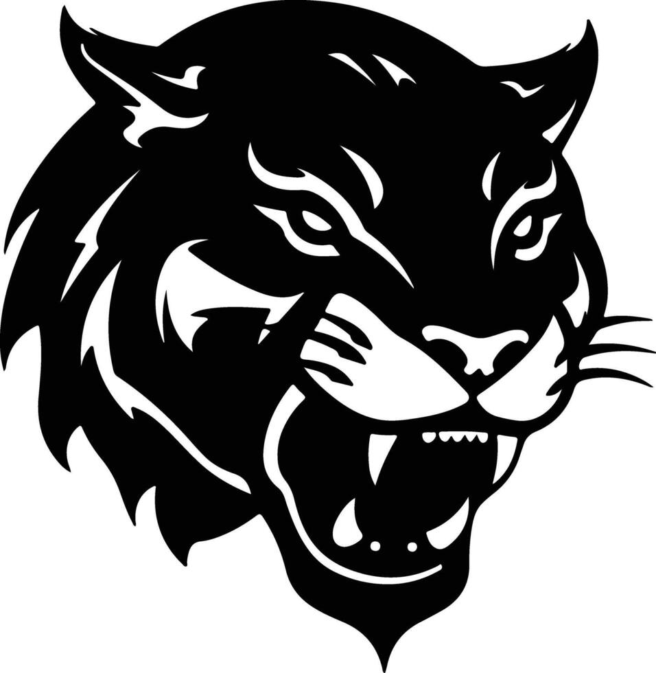 charming Black silhouette of Smilodon head vector