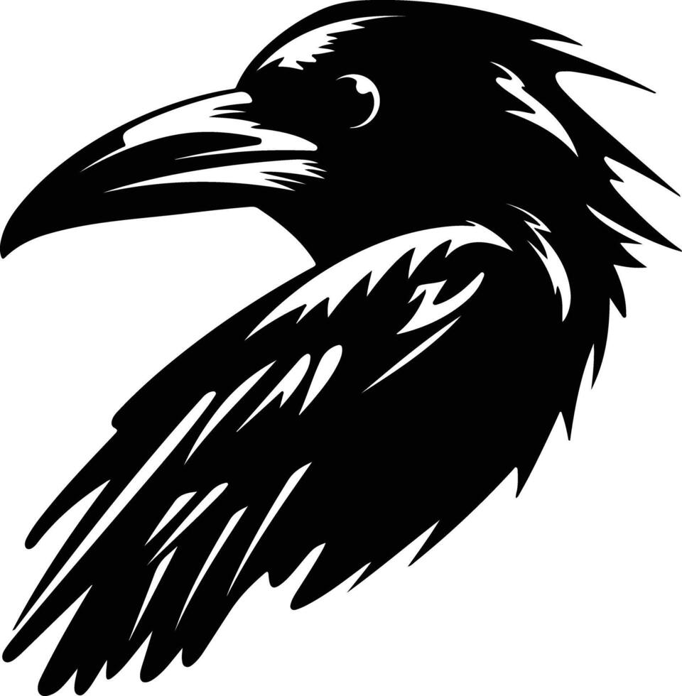 lovely Black silhouette of oropendola head vector