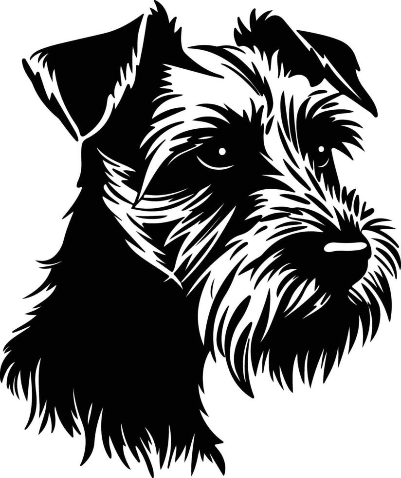 enchanting Black silhouette of terrier head vector
