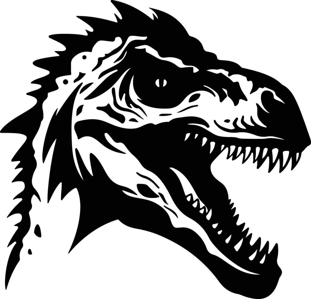 endearing Black silhouette of Ultrasaurus head vector