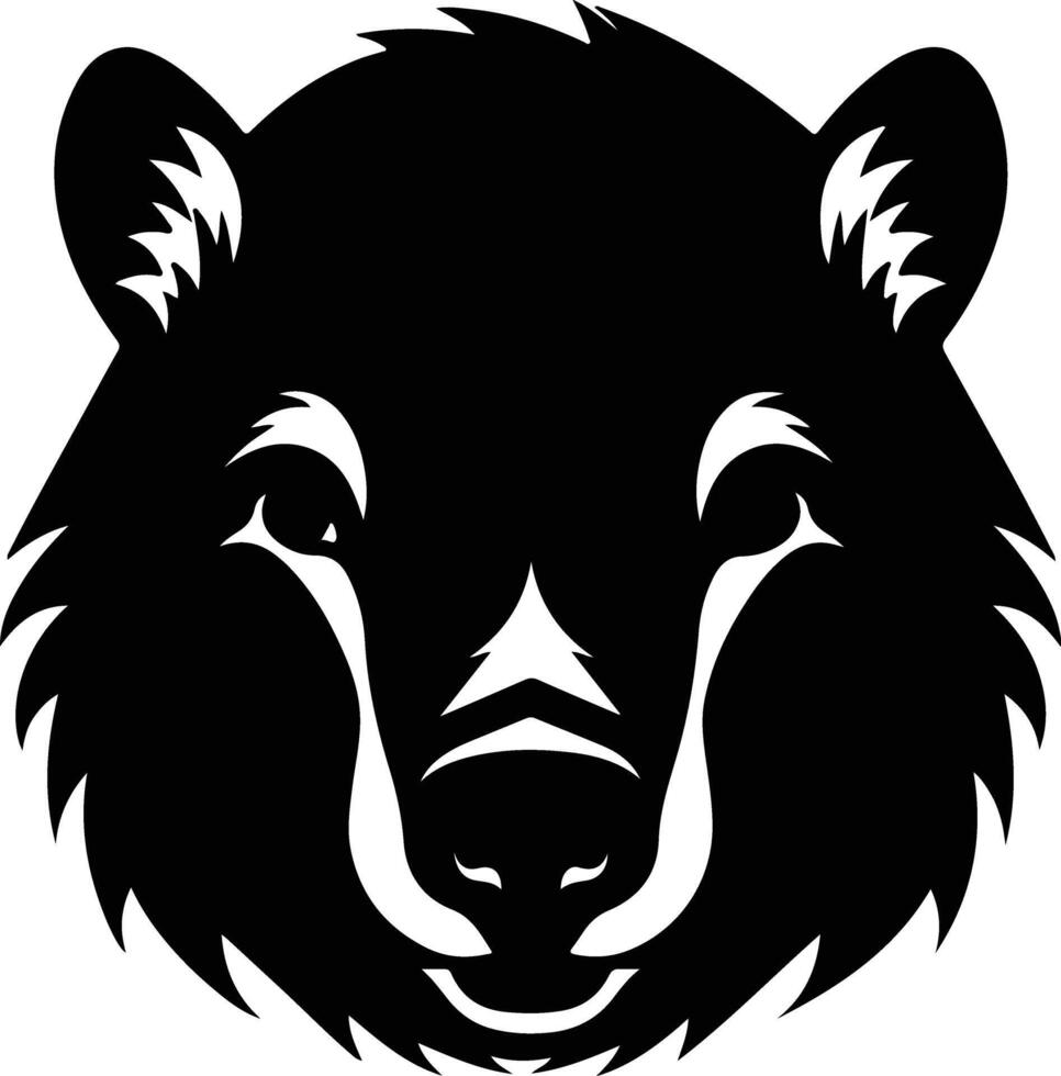 lovely Black silhouette of wombat head vector