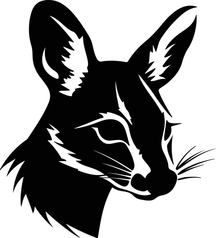 adorable Black silhouette of marsupial head vector