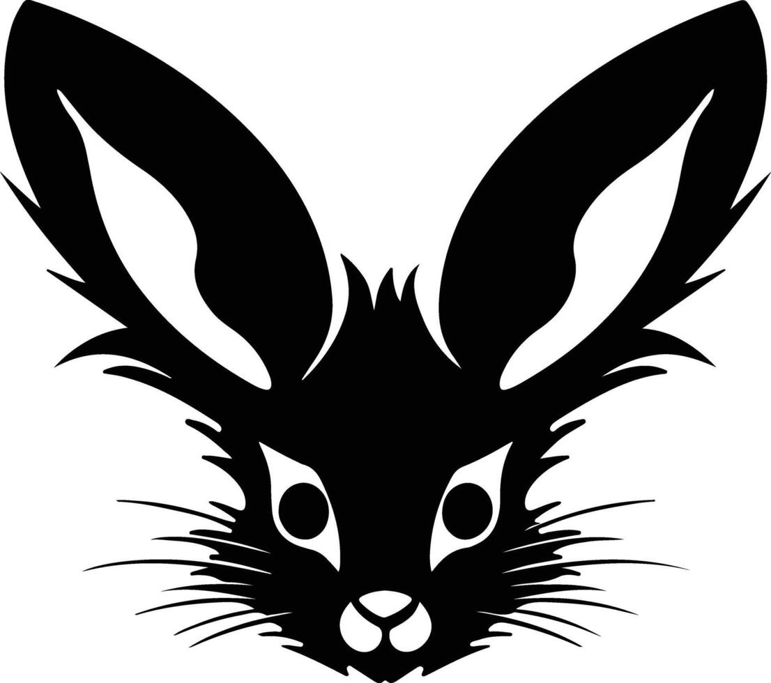 endearing Black silhouette of jerboa head vector