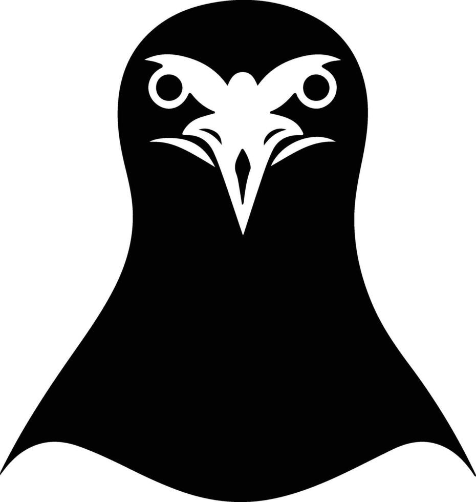 precious Black silhouette of ring-billed gull head vector