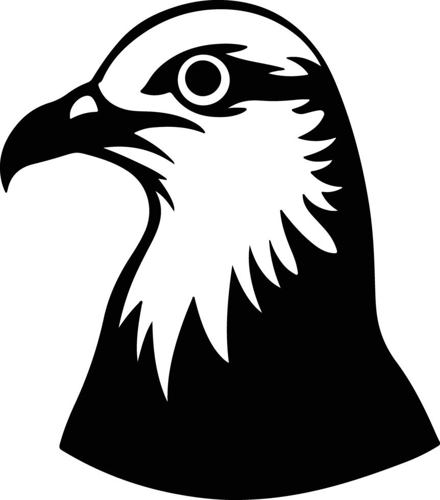 enchanting Black silhouette of ring-billed gull head vector