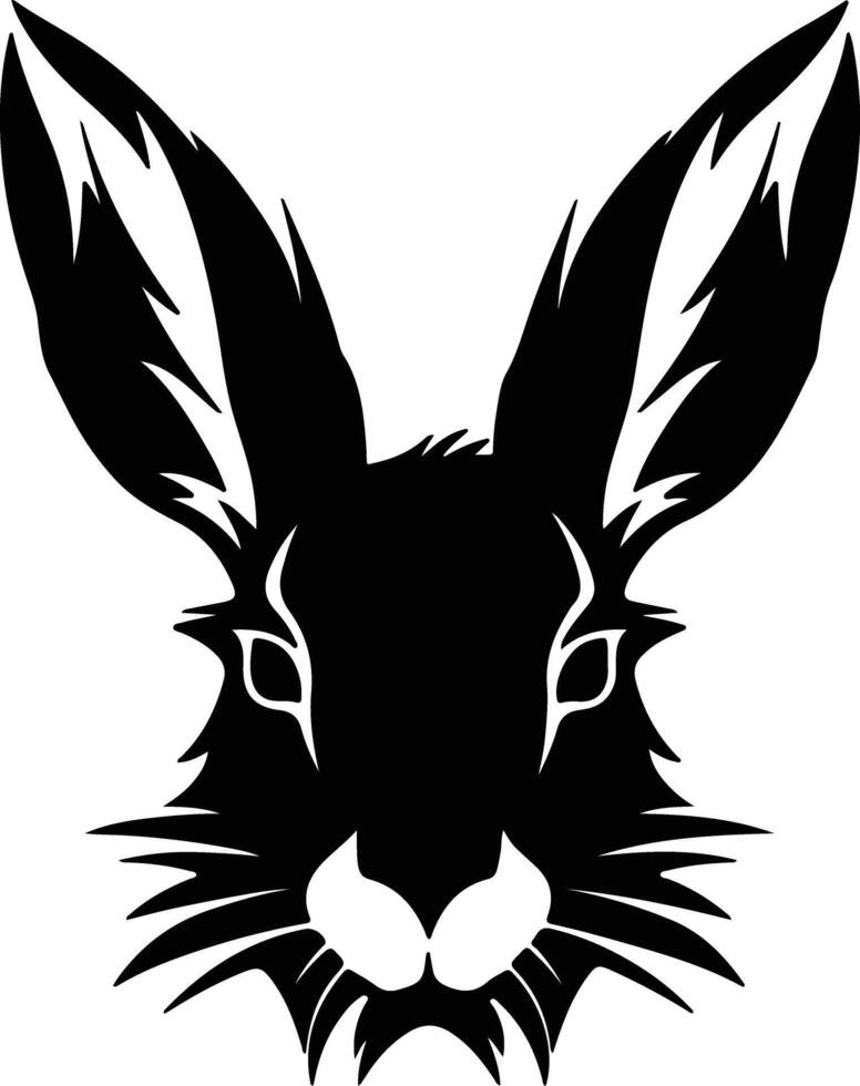 precious Black silhouette of lagomorph head vector