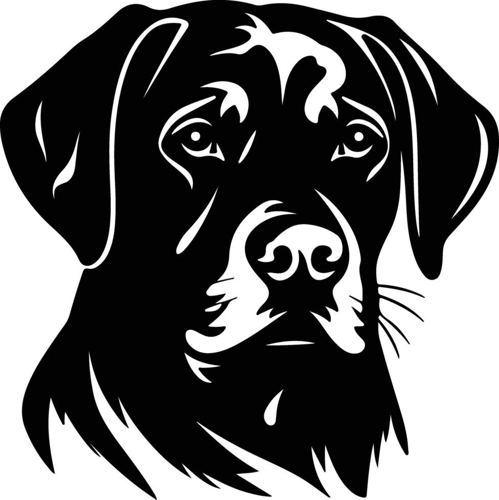 enchanting Black silhouette of Labrador retriever head vector