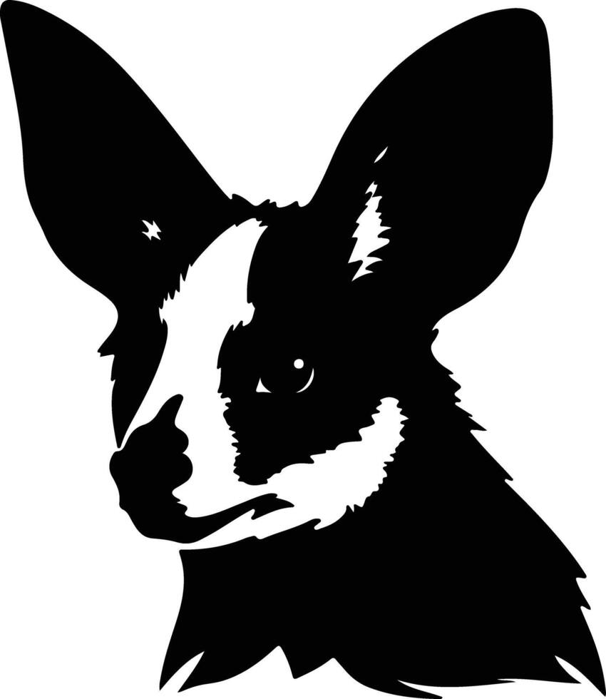 angelic Black silhouette of marsupial head vector