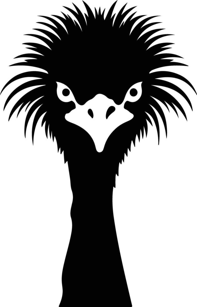 precious Black silhouette of moa head vector