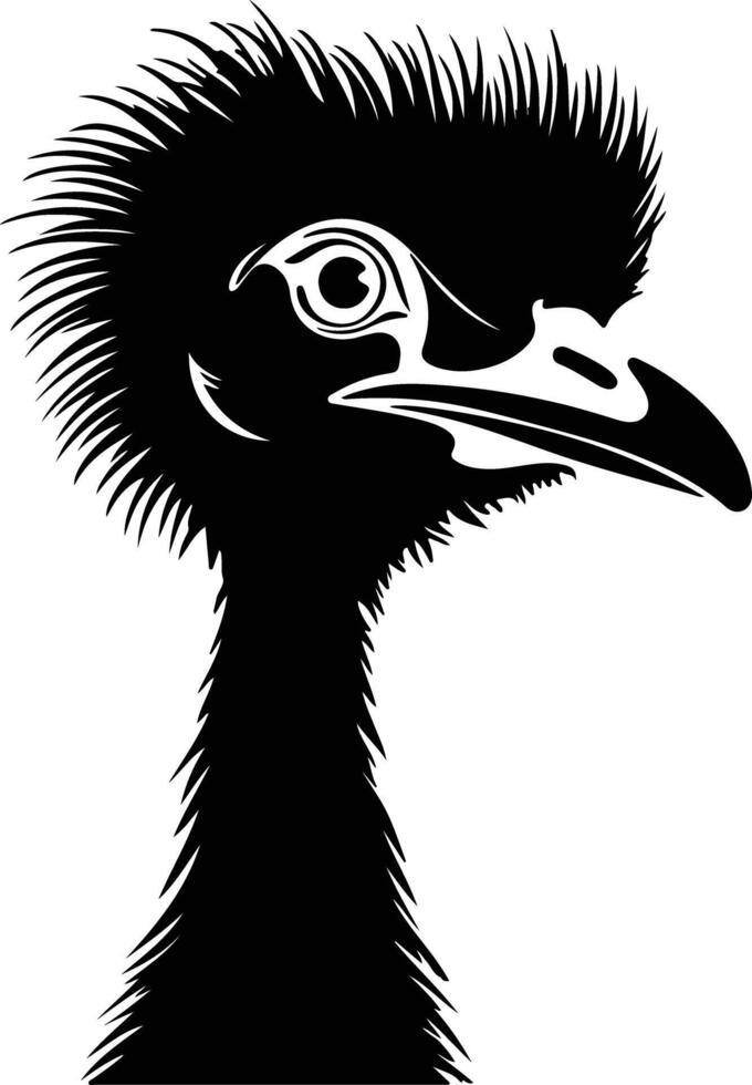 heavenly Black silhouette of moa head vector