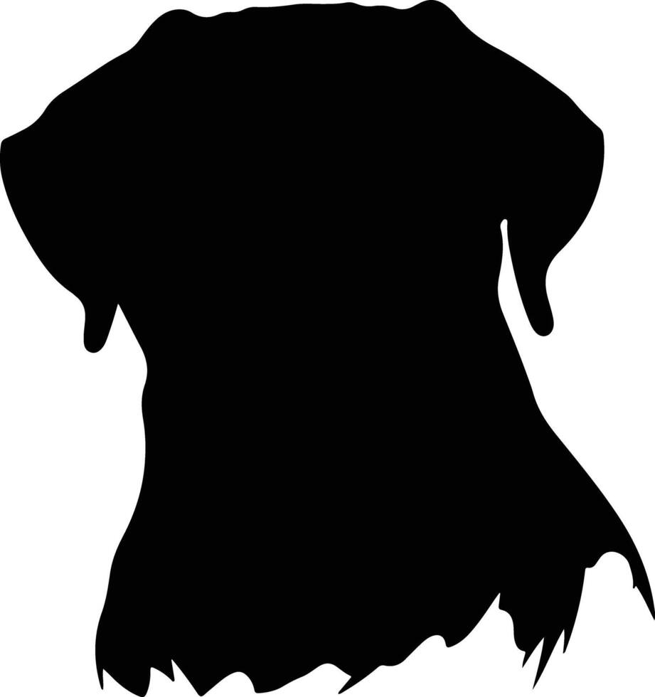 captivating Black silhouette of mastiff head vector