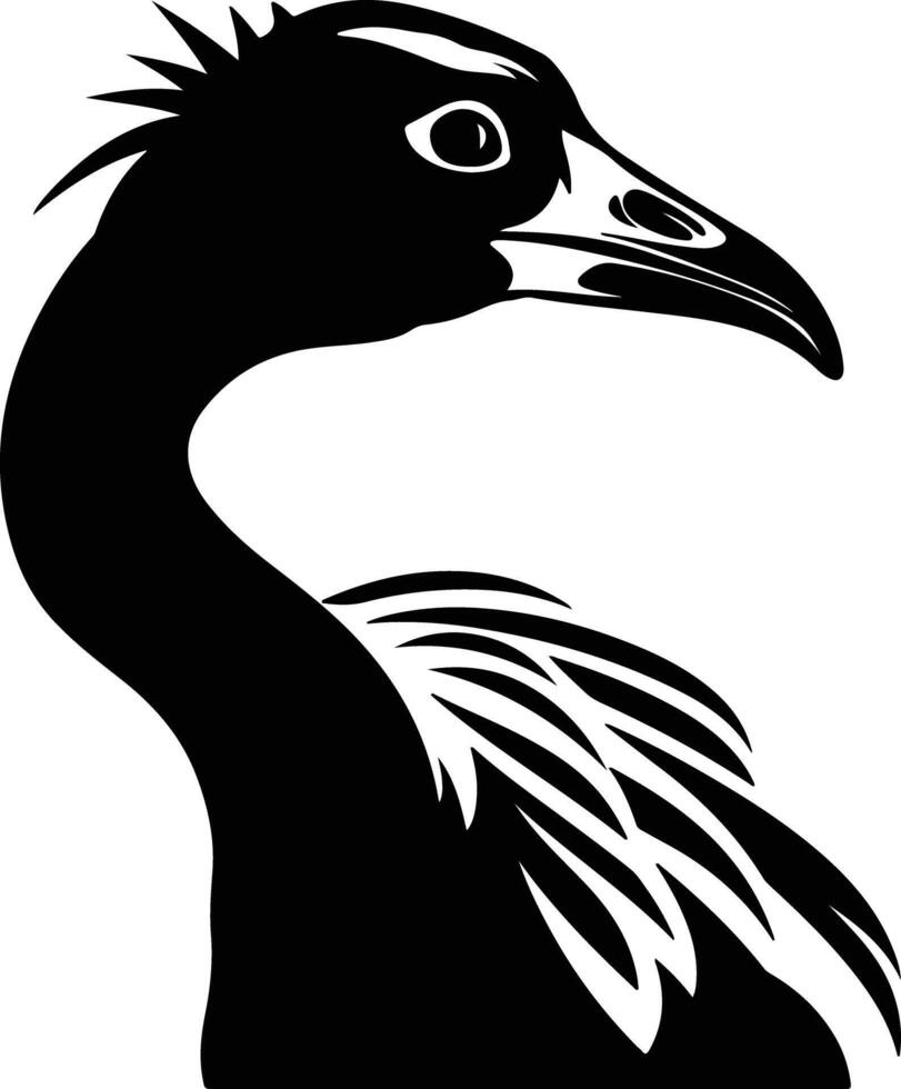 enchanting Black silhouette of nene head vector