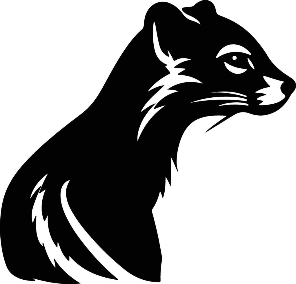 precious Black silhouette of mongoose head vector