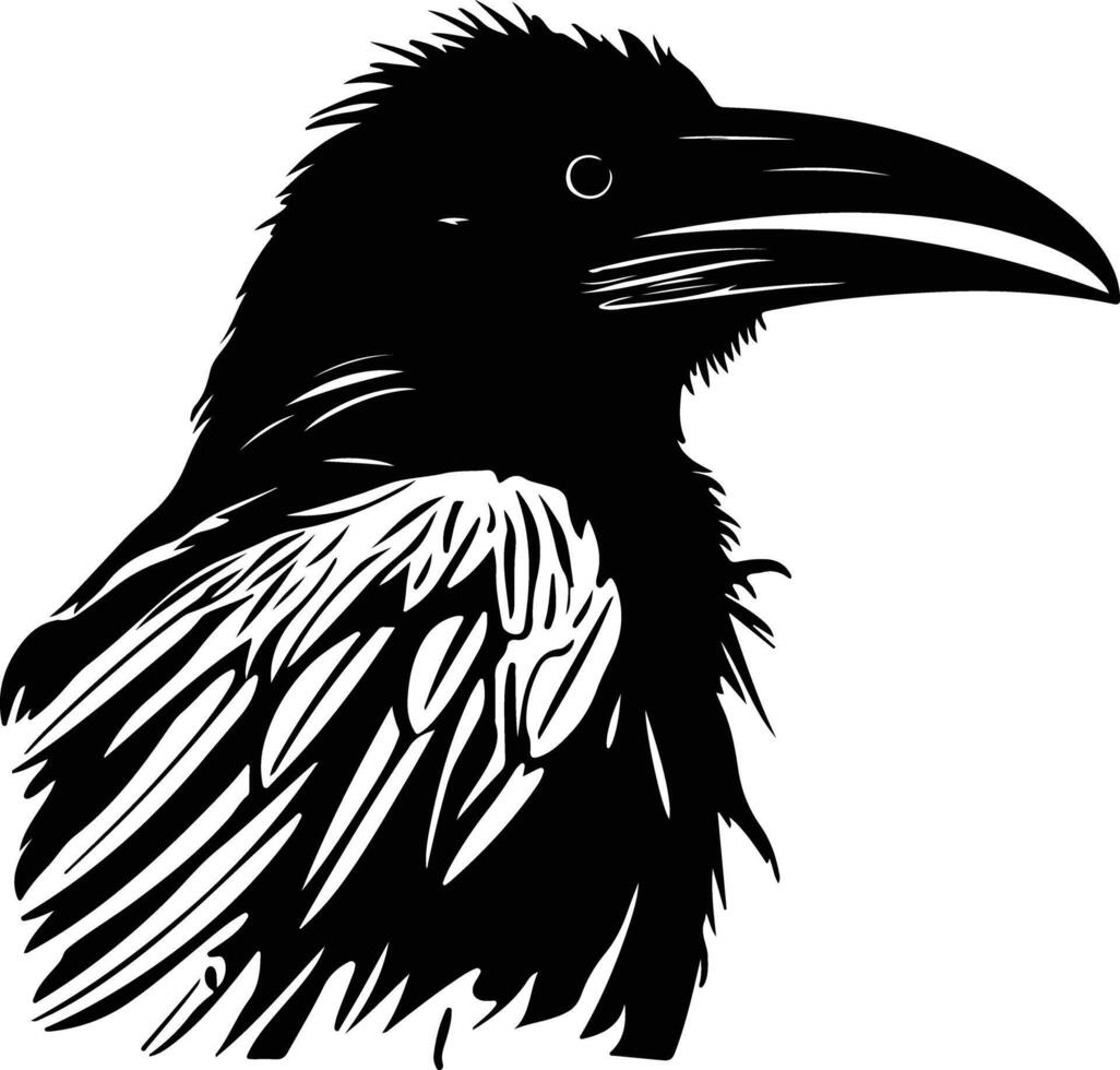 sweet Black silhouette of oropendola head vector