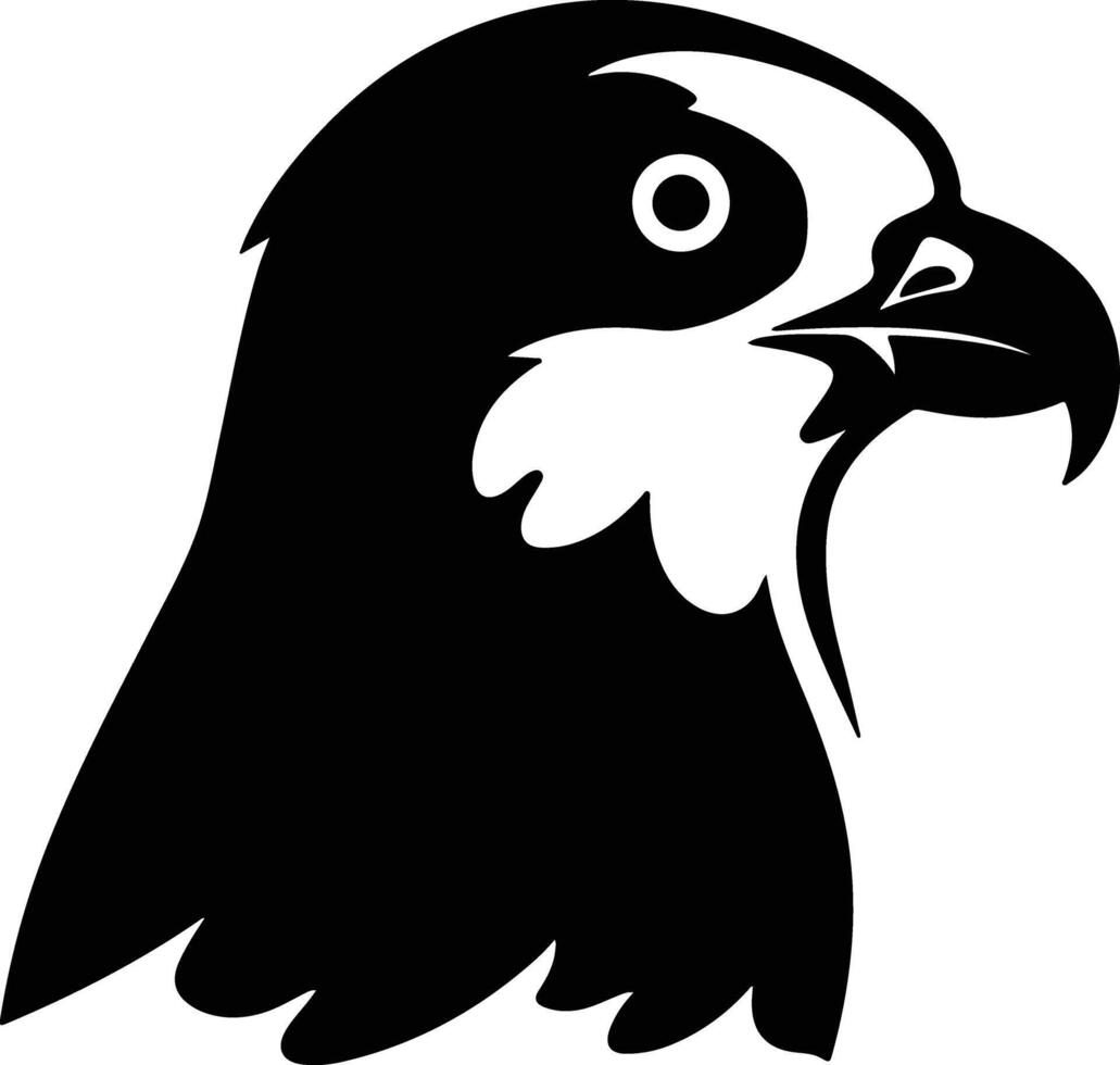 graceful Black silhouette of petrel head vector