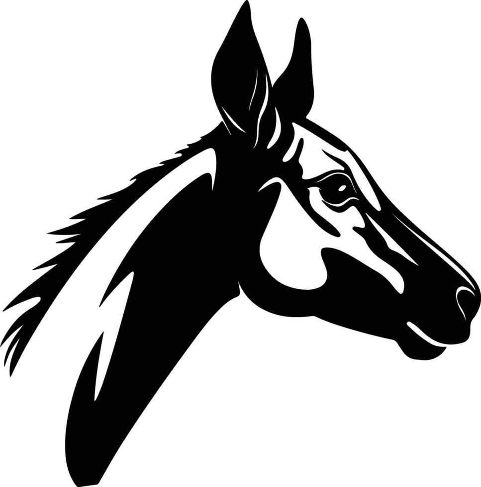 radiant Black silhouette of onager head vector