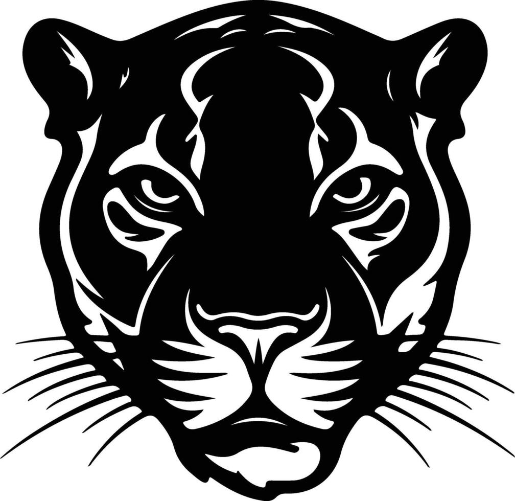 precious Black silhouette of panther head vector