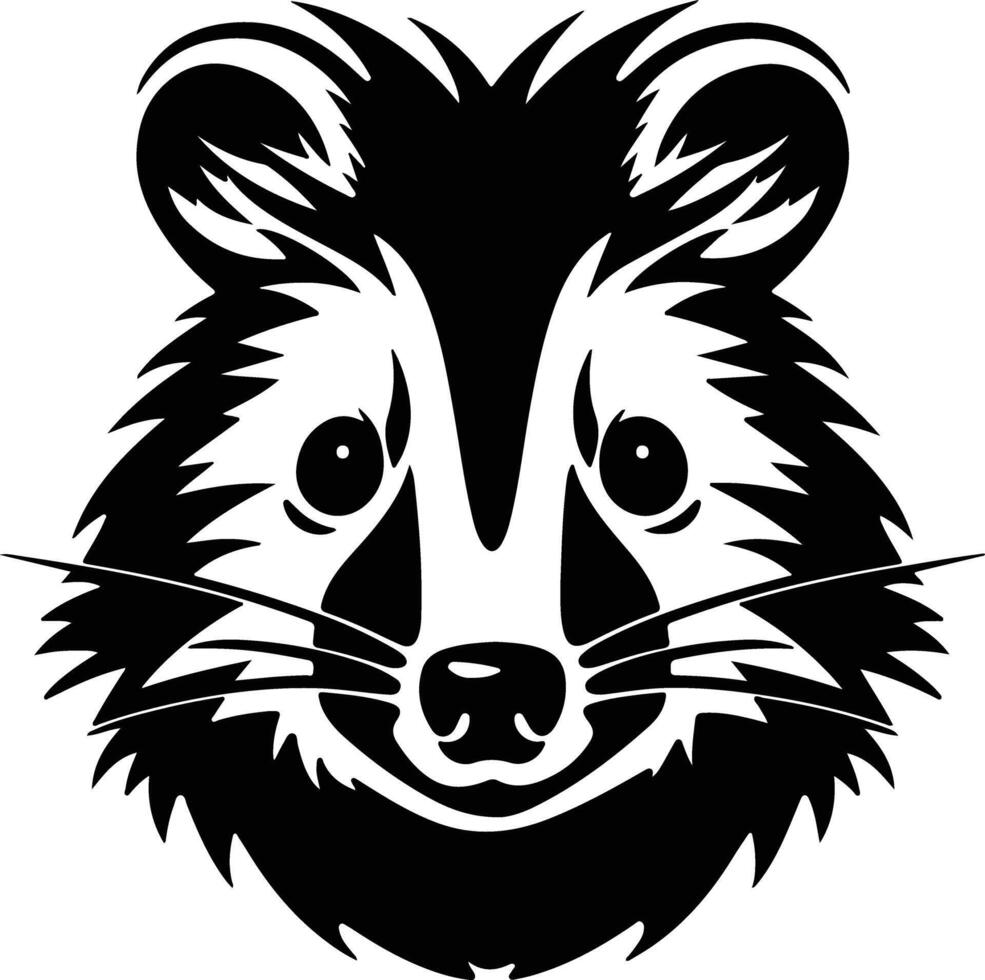 charming Black silhouette of quokka head vector