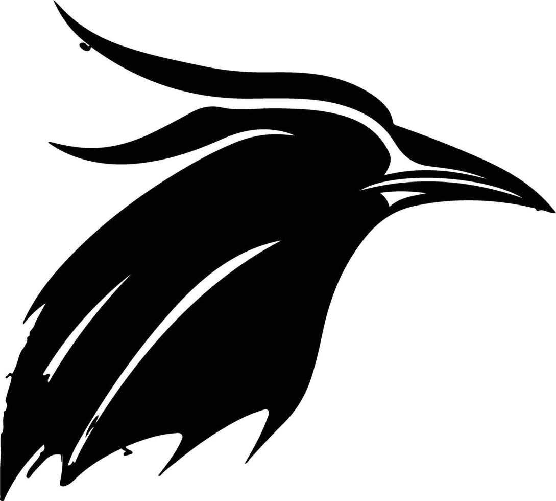 charming Black silhouette of redbilled oxpecker head vector