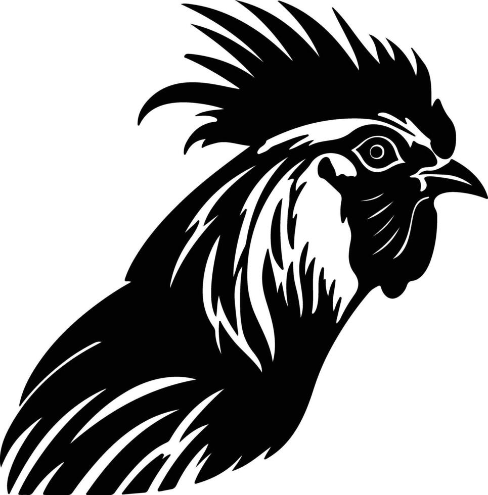 captivating Black silhouette of prairie chicken head vector