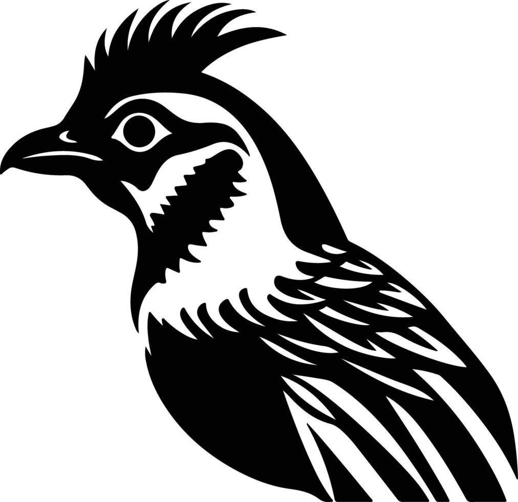 enchanting Black silhouette of prairie chicken head vector