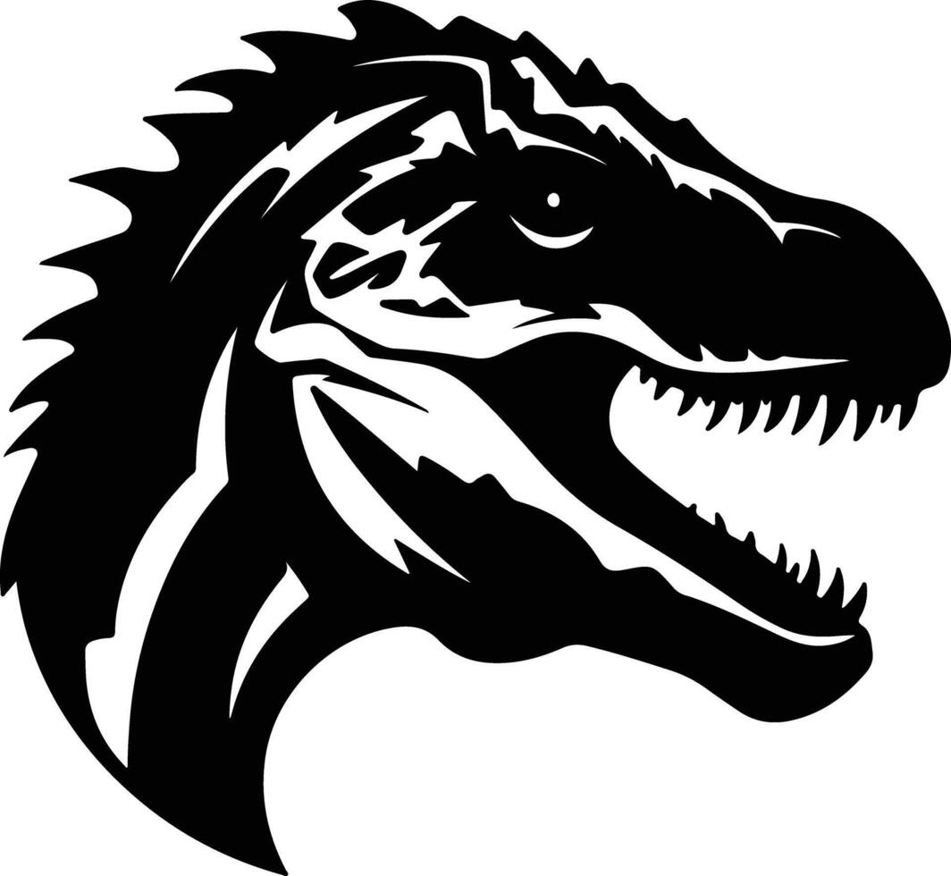 angelic Black silhouette of Ultrasaurus head vector