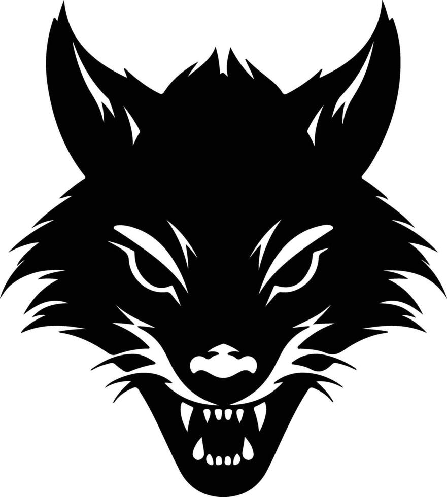 enchanting Black silhouette of Tasmanian devil head vector