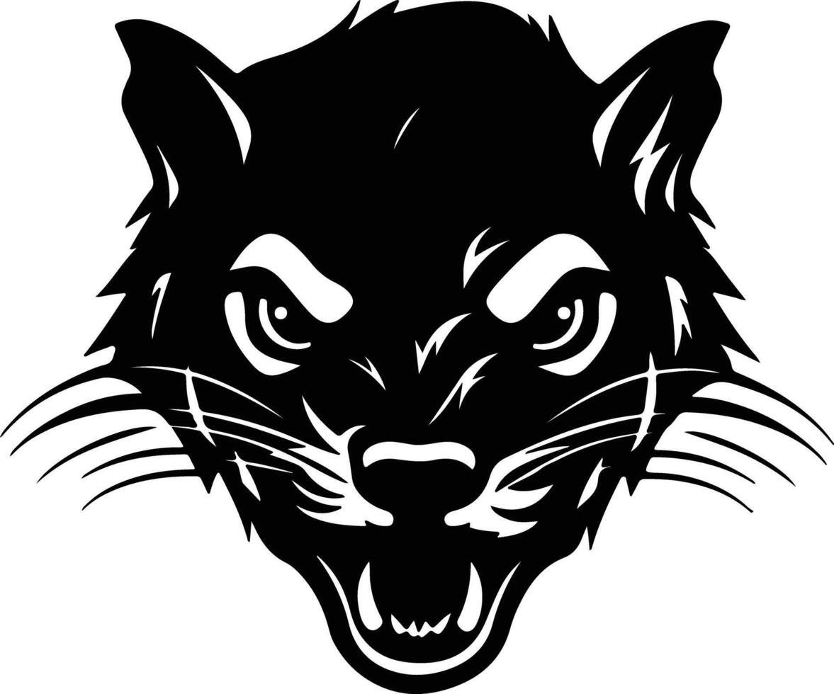 radiant Black silhouette of Tasmanian devil head vector