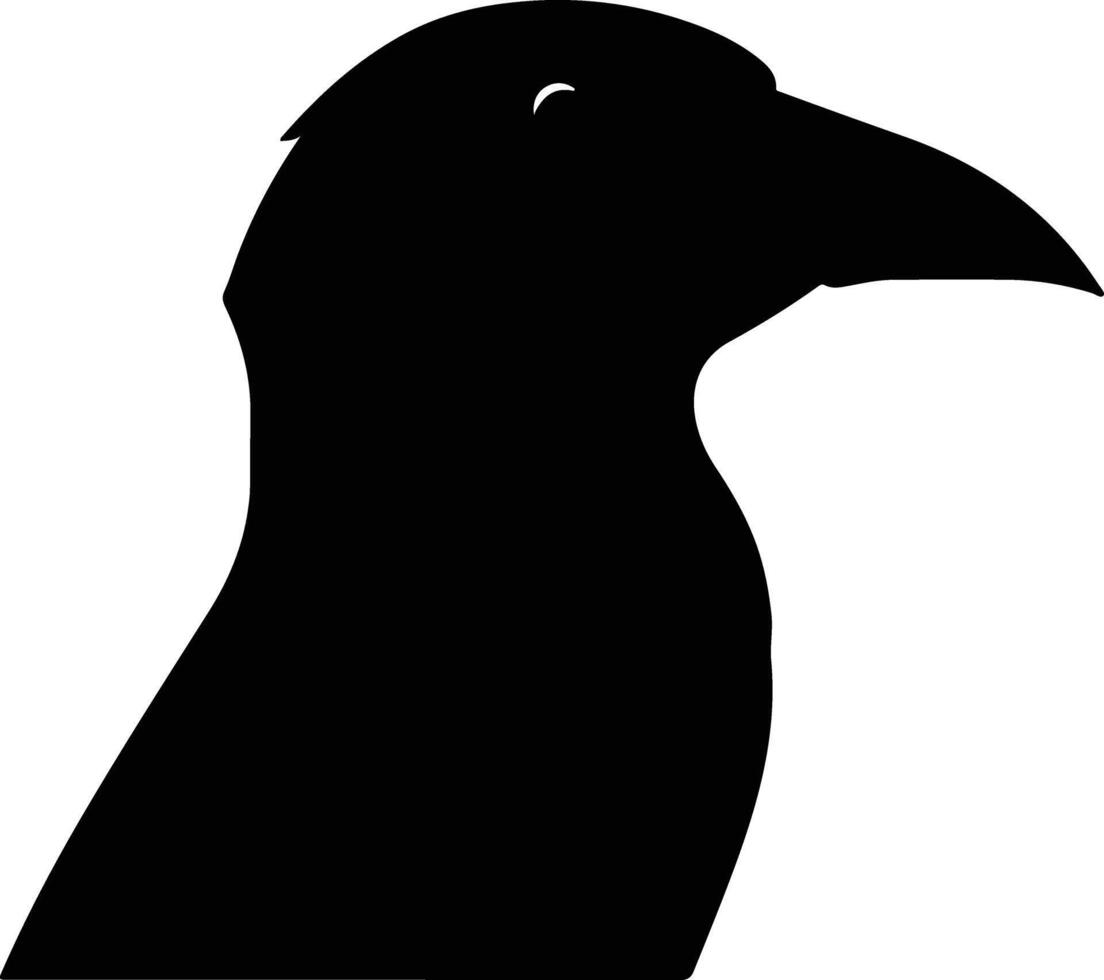 adorable Black silhouette of redbilled oxpecker head vector