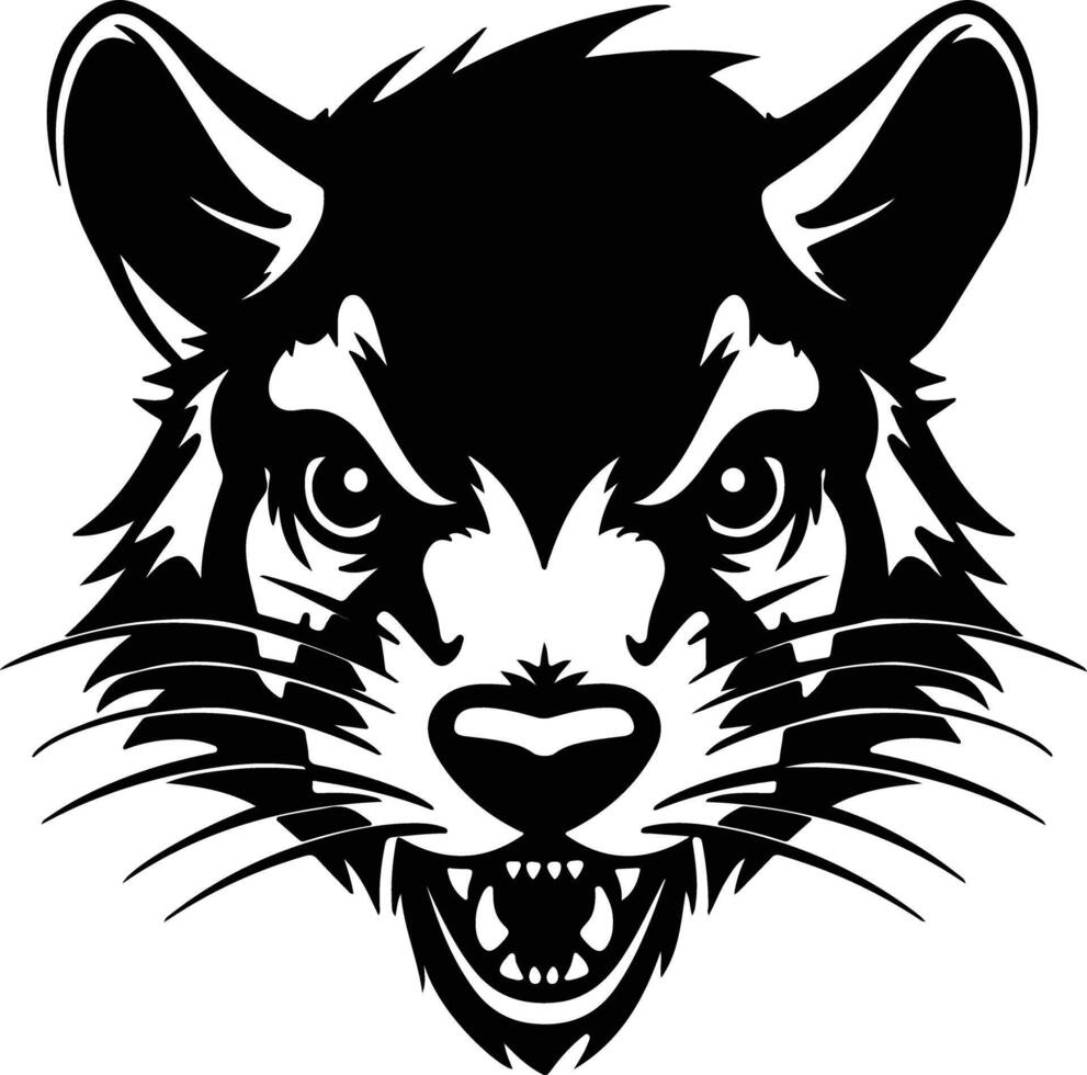 heavenly Black silhouette of Tasmanian devil head vector
