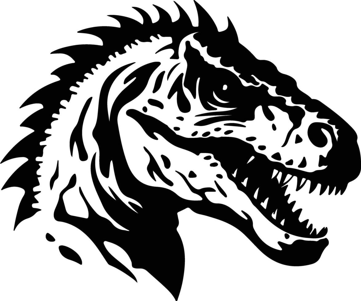 enchanting Black silhouette of Thescelosaurus head vector