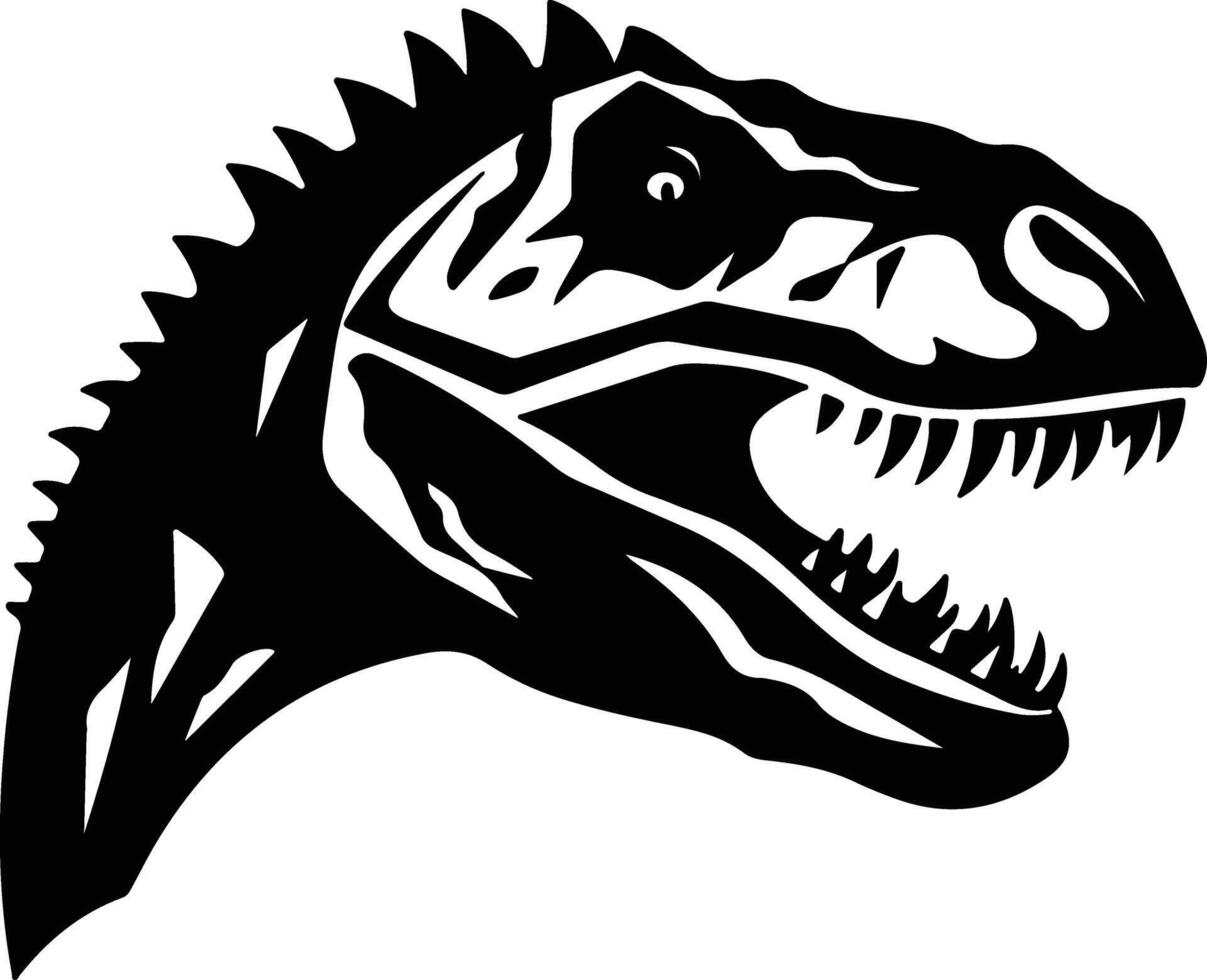 graceful Black silhouette of Ultrasaurus head vector