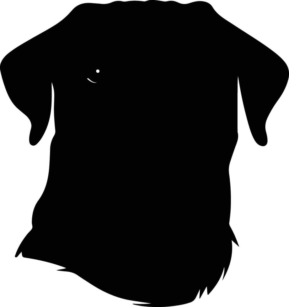 captivating Black silhouette of rottweiler head vector