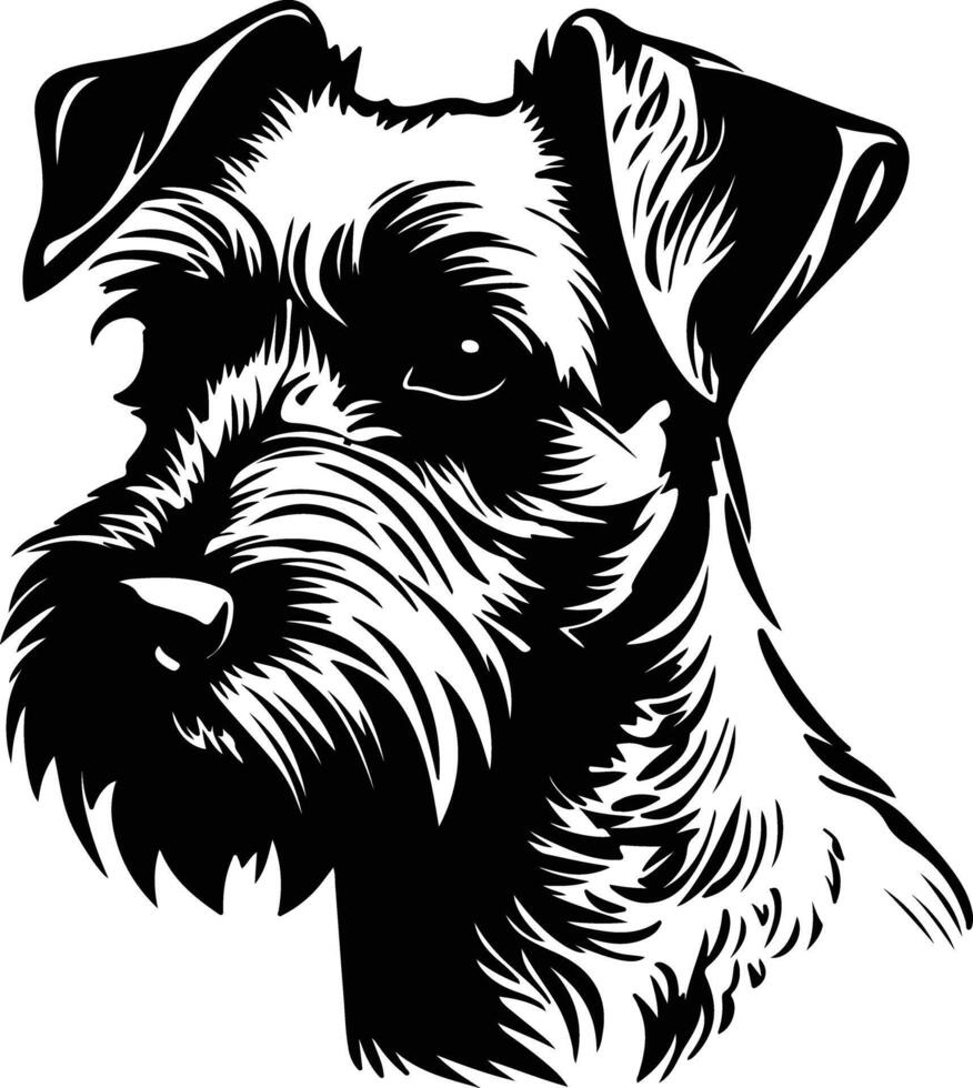 precious Black silhouette of terrier head vector
