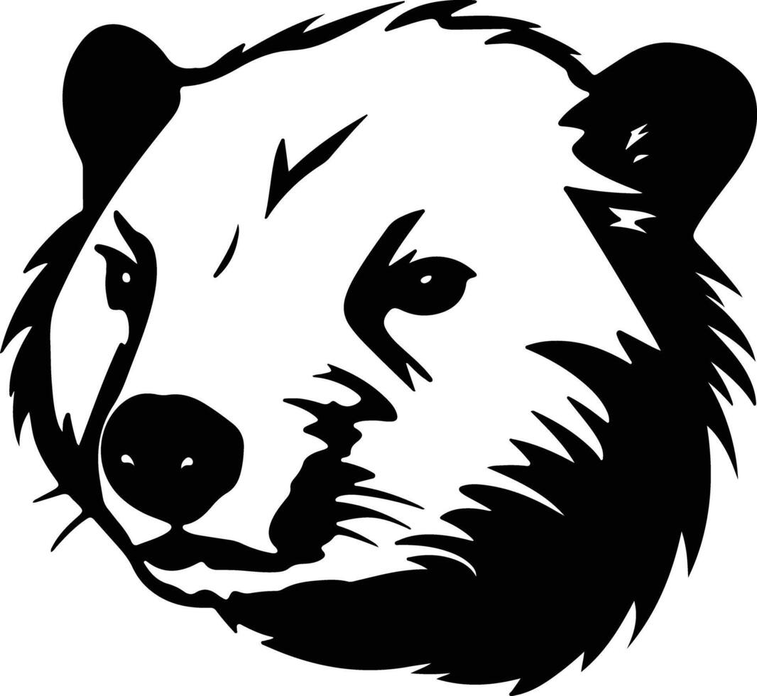 radiant Black silhouette of wombat head vector