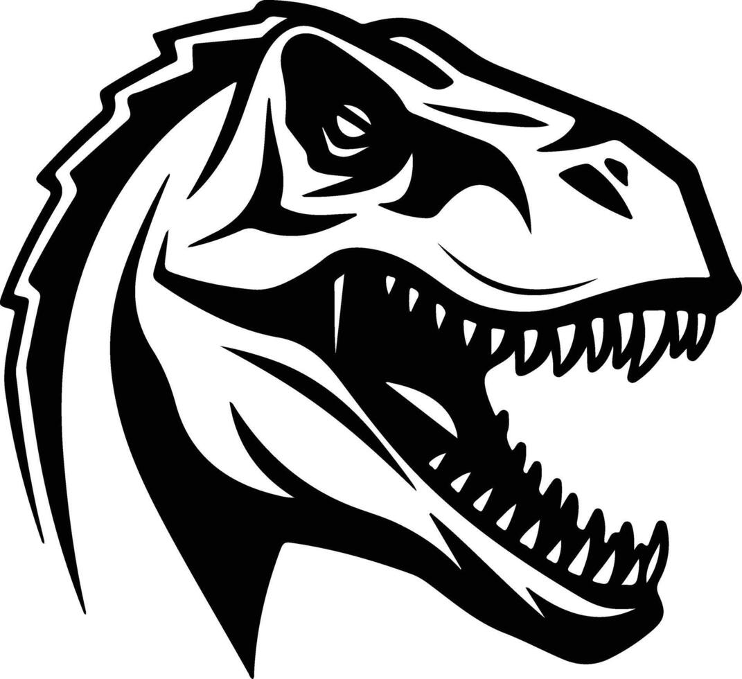 charming Black silhouette of Xiaosaurus head vector