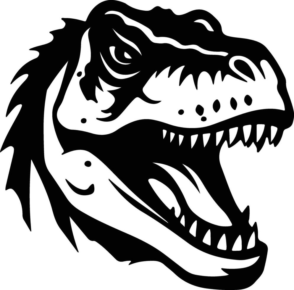 endearing Black silhouette of Thescelosaurus head vector