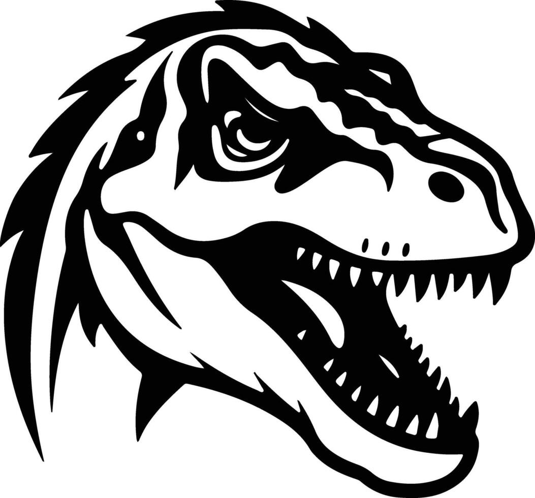 adorable Black silhouette of Ultrasaurus head vector