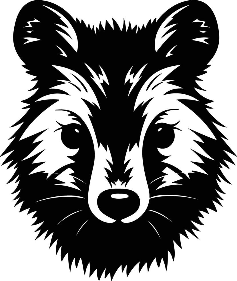enchanting Black silhouette of quokka head vector